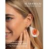 M MOOHAM 6 Pairs Hypoallergenic Stud Hoop Earrings for Women Men Surgical Stainless Steel Flat Back Earrings Non Tarnish 14K Gold Plated Huggie Hoops Cartilage Earring Set for Multiple Piercing(14K Gold Plated)