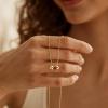 M MOOHAM Heart Initial Birthstone Necklace for Women Girls – 14K-Gold-Plated Two Initial Birthstone Necklace Personalized Necklaces Jewelry Birthday Gifts for Women Girls Mom Sister Wife Best Friend