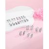 M MOOHAM Hypoallergenic Surgical Stainless Steel Earrings for Girls Kids Women – Screw Back Earrings for Sensitive Ears Cute Flower Butterfly Toddler Stud Hoop Earrings Christmas Jewelry Gift(Silver Plated)