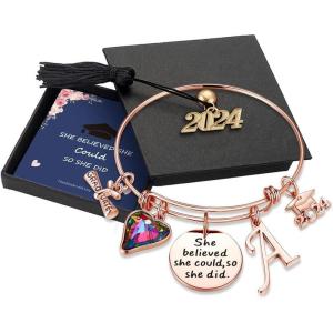 M MOOHAM College Graduation Gifts for Her, High School Graduation Gifts for Girls Class of 2024 College Graduation Gifts for Her 2024 Graduation Gifts for Daughter Graduation Jewelry(A)
