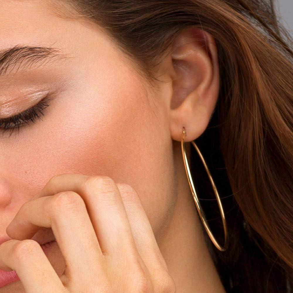 imageM MOOHAM 14KGoldPlated Hoop Earrings for Women Hypoallergenic 14K Gold 925 Sterling silverplated Post Sensitive Ears Nickel Free Hoops Earrings Set for Women Jewelry Lightweight 1360mm3pairs60mmGoldplatedsilverplatedRose