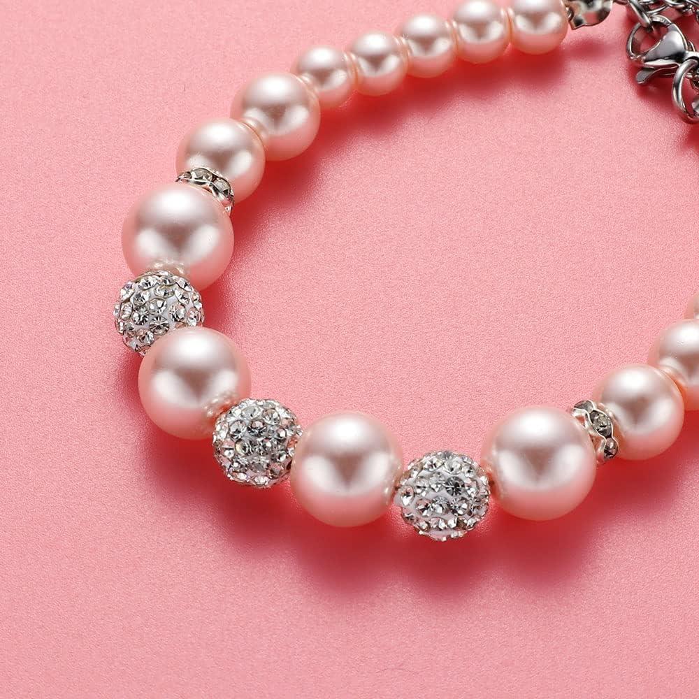imageM MOOHAM Daughter Gift from Mom Dad Pearl Bracelet for Girls Women Gifts for DaughterGranddaughterNieceAuntGrandmaNana Birthday Gifts Graduation Gifts for Girls 9 inches Pearl no gemstone