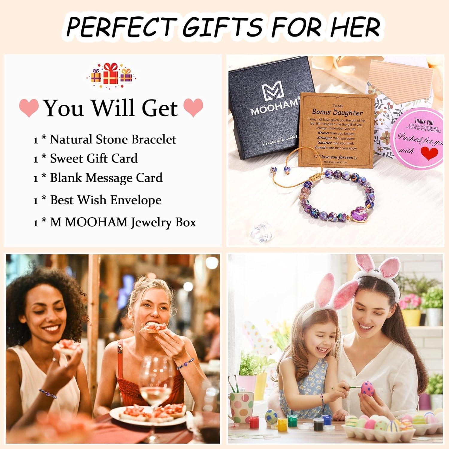 imageM MOOHAM Mothers Day Gifts for Daughter Bracelets Bracelets for Teen Girls Daughter Gifts from Mom Birthday Gifts for Daughter Bracelets for Teen Girls Daughter Gifts from Dad