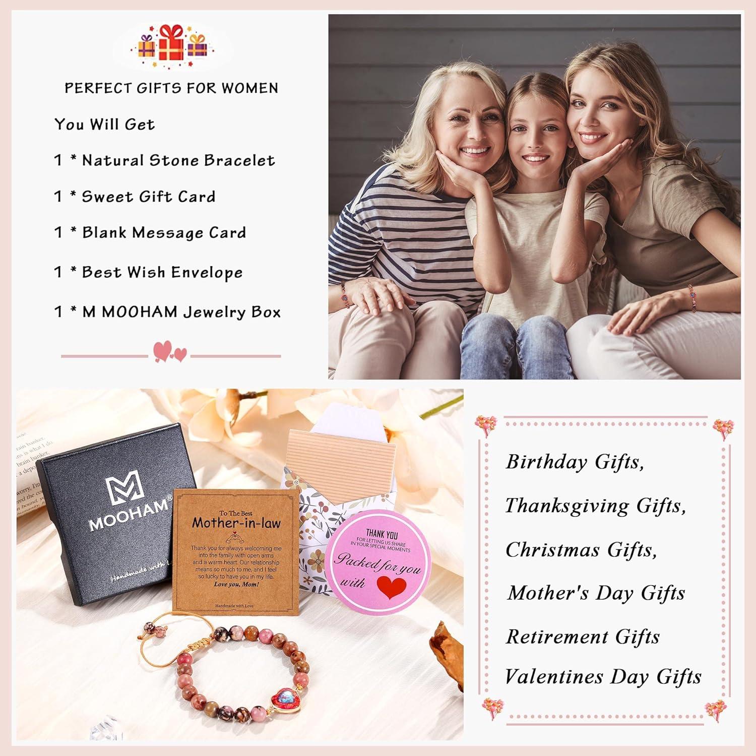 imageM MOOHAM Mothers Day Gifts for Mom Bracelets for Mom Gifts for Mom from Dad Birthday Gifts for Mom Mothers Day Gifts for Mom Bracelets for Mom Gifts
