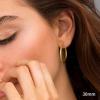 M MOOHAM 14K-Gold-Plated Hoop Earrings for Women – Hypoallergenic 14K Gold 925 Sterling silver-plated Post Sensitive Ears Nickel Free Hoops Earrings Set for Women Jewelry Lightweight 13-60mm(2pcs-30mm-Gold-plated)