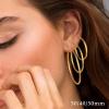 M MOOHAM 14K-Gold-Plated Hoop Earrings for Women – Hypoallergenic 14K Gold 925 Sterling silver-plated Post Sensitive Ears Nickel Free Hoops Earrings Set for Women Jewelry Lightweight 13-60mm(“3pairs-30/40/50mm-Gold-plated)