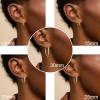 M MOOHAM 14K-Gold-Plated Hoop Earrings for Women – Hypoallergenic 14K Gold 925 Sterling silver-plated Post Sensitive Ears Nickel Free Hoops Earrings Set for Women Jewelry Lightweight 13-60mm(2pcs-20mm-Gold-plated)