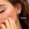M MOOHAM 14K-Gold-Plated Hoop Earrings for Women – Hypoallergenic 14K Gold 925 Sterling silver-plated Post Sensitive Ears Nickel Free Hoops Earrings Set for Women Jewelry Lightweight 13-60mm(“2pcs-15mm-Gold-plated)