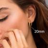 M MOOHAM 14K-Gold-Plated Hoop Earrings for Women – Hypoallergenic 14K Gold 925 Sterling silver-plated Post Sensitive Ears Nickel Free Hoops Earrings Set for Women Jewelry Lightweight 13-60mm(2pcs-20mm-Gold-plated)