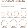 M MOOHAM 14K-Gold-Plated Hoop Earrings for Women – Hypoallergenic 14K Gold 925 Sterling silver-plated Post Sensitive Ears Nickel Free Hoops Earrings Set for Women Jewelry Lightweight 13-60mm(3pairs-13/15/20mm-Rose-plated)