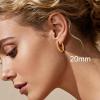 M MOOHAM 14K-Gold-Plated Hoop Earrings for Women – Hypoallergenic 14K Gold 925 Sterling silver-plated Post Sensitive Ears Nickel Free Hoops Earrings Set for Women Jewelry Lightweight 13-60mm(2pcs-20mm-Gold-plated)