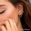 M MOOHAM 14K-Gold-Plated Hoop Earrings for Women – Hypoallergenic 14K Gold 925 Sterling silver-plated Post Sensitive Ears Nickel Free Hoops Earrings Set for Women Jewelry Lightweight 13-60mm(“3pairs-13/15/20mm-Gold-plated)