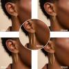 M MOOHAM 14K-Gold-Plated Hoop Earrings for Women – Hypoallergenic 14K Gold 925 Sterling silver-plated Post Sensitive Ears Nickel Free Hoops Earrings Set for Women Jewelry Lightweight 13-60mm(2pcs-30mm-Gold-plated)