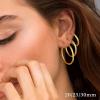 M MOOHAM 14K-Gold-Plated Hoop Earrings for Women – Hypoallergenic 14K Gold 925 Sterling silver-plated Post Sensitive Ears Nickel Free Hoops Earrings Set for Women Jewelry Lightweight 13-60mm(“3pairs-20/25/30mm-Gold-plated)