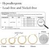 M MOOHAM 14K-Gold-Plated Hoop Earrings for Women – Hypoallergenic 14K Gold 925 Sterling silver-plated Post Sensitive Ears Nickel Free Hoops Earrings Set for Women Jewelry Lightweight 13-60mm(“2pcs-15mm-Gold-plated)