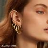 M MOOHAM 14K-Gold-Plated Hoop Earrings for Women – Hypoallergenic 14K Gold 925 Sterling silver-plated Post Sensitive Ears Nickel Free Hoops Earrings Set for Women Jewelry Lightweight 13-60mm(“3pairs-20/25/30mm-Gold-plated)