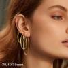 M MOOHAM 14K-Gold-Plated Hoop Earrings for Women – Hypoallergenic 14K Gold 925 Sterling silver-plated Post Sensitive Ears Nickel Free Hoops Earrings Set for Women Jewelry Lightweight 13-60mm(“3pairs-30/40/50mm-Gold-plated)