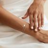 M MOOHAM Christmas Gifts for Grandkids Teens Girls -14K-Gold-Plated Heart Initial Bracelets for Women Girl Dainty Gold Bracelets Birthday Gift Stocking Stuffers for Women Teenage Girls Kids Gifts(Silver-Plated)