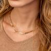 M MOOHAM Dainty Gold Necklace for Women – 18K Gold Plated Initial Necklaces for Women Trendy | Personalized Cute Initial Necklace | Layered Gold Jewelry for Women(Gold)