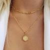 M MOOHAM Dainty Gold Necklace for Women – 18K Gold Plated Initial Necklaces for Women Trendy | Personalized Cute Initial Necklace | Layered Gold Jewelry for Women(Gold)