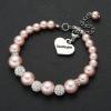 M MOOHAM Daughter Gift from Mom Dad, Pearl Bracelet for Girls Women Gifts for Daughter/Granddaughter/Niece/Aunt/Grandma/Nana Birthday Gifts Graduation Gifts for Girls, 9 inches, Pearl, no gemstone