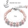 M MOOHAM Daughter Gift from Mom Dad, Pearl Bracelet for Girls Women Gifts for Daughter/Granddaughter/Niece/Aunt/Grandma/Nana Birthday Gifts Graduation Gifts for Girls, 9 inches, Pearl, no gemstone