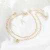 M MOOHAM Gold Initial Bracelet for Women – Dainty Layered Personalized Bracelet Gold Jewelry Birthday Gifts for Women