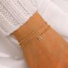 M MOOHAM Gold Initial Bracelet for Women – Dainty Layered Personalized Bracelet Gold Jewelry Birthday Gifts for Women