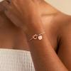 M MOOHAM Gold Initial Bracelets Gifts for Women Teen Girls – Dainty Tie the Knot Letter A-Z Initial Bracelet for Women Gold Cuff Bracelet for Womens Jewelry Personalized Bridesmaid Proposal Gifts(H – Rose Gold)