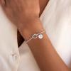 M MOOHAM Gold Initial Bracelets Gifts for Women Teen Girls – Dainty Tie the Knot Letter A-Z Initial Bracelet for Women Gold Cuff Bracelet for Womens Jewelry Personalized Bridesmaid Proposal Gifts(A – Gold)