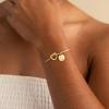 M MOOHAM Gold Initial Bracelets Gifts for Women Teen Girls – Dainty Tie the Knot Letter A-Z Initial Bracelet for Women Gold Cuff Bracelet for Womens Jewelry Personalized Bridesmaid Proposal Gifts(G – Gold)