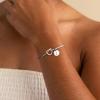 M MOOHAM Gold Initial Bracelets Gifts for Women Teen Girls – Dainty Tie the Knot Letter A-Z Initial Bracelet for Women Gold Cuff Bracelet for Womens Jewelry Personalized Bridesmaid Proposal Gifts(I – Silver)