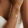 M MOOHAM Gold Initial Bracelets Gifts for Women Teen Girls – Dainty Tie the Knot Letter A-Z Initial Bracelet for Women Gold Cuff Bracelet for Womens Jewelry Personalized Bridesmaid Proposal Gifts(C – Silver)