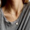 M MOOHAM Gold Necklaces for Women Trendy – Personalized Pendant Necklace, Dainty Satellite Chain | 14K Gold Plated Necklace Letter A-Z Necklaces for Women Trendy | Birthday Gifts for Her