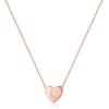 M MOOHAM Initial Heart Necklace for Girls Women, Dainty Cubic Zirconia Initial Heart Pendant Necklace for Women Girls Jewelry Gifts(Rose Gold)