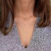 M MOOHAM Necklace for Women Gifts, Rose Gold Letter U Heart Initial Necklace
