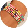 M MOOHAM 14K-Gold-Plated Beaded Bracelets for Women – Dainty Beaded Pearl Bracelet Set Stack for Women Trendy Non Tarnish Stretch Bracelet Christmas Stocking Gifts Jewelry(5PCS-Colorful Bracelet)