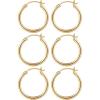 3pairs-20/20/20mm-Gold-plated