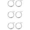 3pairs-13/13/13mm-silver-plated