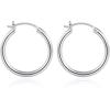 M MOOHAM 14K-Gold-Plated Hoop Earrings for Women – Hypoallergenic 14K Gold 925 Sterling silver-plated Post Sensitive Ears Nickel Free Hoops Earrings Set for Women Jewelry Lightweight 13-60mm(2pcs-20mm-silver-plated)