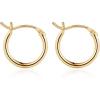 M MOOHAM 14K-Gold-Plated Hoop Earrings for Women – Hypoallergenic 14K Gold 925 Sterling silver-plated Post Sensitive Ears Nickel Free Hoops Earrings Set for Women Jewelry Lightweight 13-60mm(“2pcs-13mm-Gold-plated)