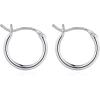 M MOOHAM 14K-Gold-Plated Hoop Earrings for Women – Hypoallergenic 14K Gold 925 Sterling silver-plated Post Sensitive Ears Nickel Free Hoops Earrings Set for Women Jewelry Lightweight 13-60mm(2pcs-13mm-silver-plated)