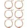 3pairs-13/13/13mm-Rose-plated