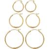 M MOOHAM 14K-Gold-Plated Hoop Earrings for Women – Hypoallergenic 14K Gold 925 Sterling silver-plated Post Sensitive Ears Nickel Free Hoops Earrings Set for Women Jewelry Lightweight 13-60mm(“3pairs-20/25/30mm-Gold-plated)