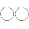 M MOOHAM 14K-Gold-Plated Hoop Earrings for Women – Hypoallergenic 14K Gold 925 Sterling silver-plated Post Sensitive Ears Nickel Free Hoops Earrings Set for Women Jewelry Lightweight 13-60mm(2pcs-30mm-silver-plated)