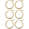 3pairs-15/15/15mm-Gold-plated