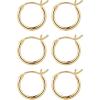 M MOOHAM 14K-Gold-Plated Hoop Earrings for Women – Hypoallergenic 14K Gold 925 Sterling silver-plated Post Sensitive Ears Nickel Free Hoops Earrings Set for Women Jewelry Lightweight 13-60mm(“3pairs-13/13/13mm-Gold-plated)