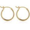 M MOOHAM 14K-Gold-Plated Hoop Earrings for Women – Hypoallergenic 14K Gold 925 Sterling silver-plated Post Sensitive Ears Nickel Free Hoops Earrings Set for Women Jewelry Lightweight 13-60mm(“2pcs-15mm-Gold-plated)