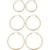 M MOOHAM 14K-Gold-Plated Hoop Earrings for Women – Hypoallergenic 14K Gold 925 Sterling silver-plated Post Sensitive Ears Nickel Free Hoops Earrings Set for Women Jewelry Lightweight 13-60mm(“3pairs-30/40/50mm-Gold-plated)