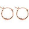 M MOOHAM 14K-Gold-Plated Hoop Earrings for Women – Hypoallergenic 14K Gold 925 Sterling silver-plated Post Sensitive Ears Nickel Free Hoops Earrings Set for Women Jewelry Lightweight 13-60mm(2pcs-13mm-Rose-plated)
